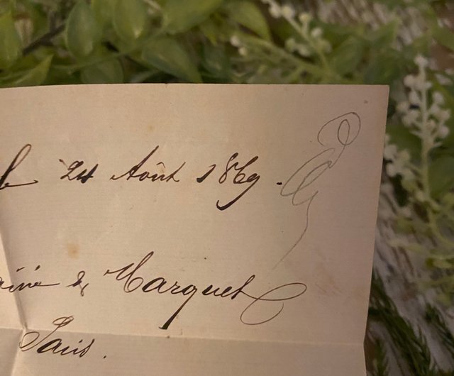 台湾 19世紀フランス 百年郵便 手書きの手紙 ct-antique - Pinkoi