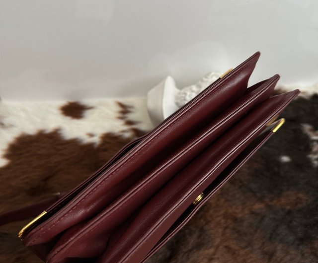 CARTIER カルティエ ヴィンテージ マストライン 両面ロゴ レザー