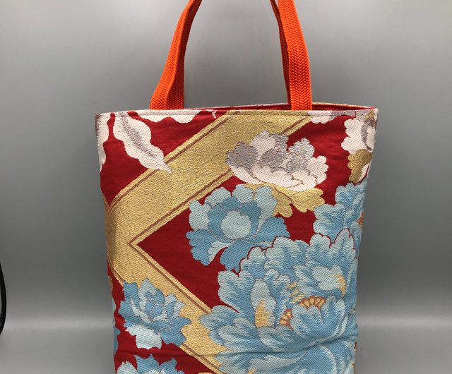 着物 帯 帯締め ハンドメイド トートバッグ リメイク 夏日 | トート