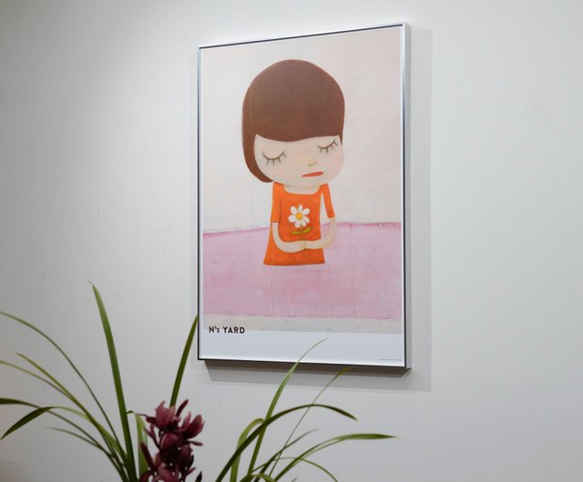 奈良美智 額装 ペイント ポスター ハレクラニ 奈良美智 額装 ペイント