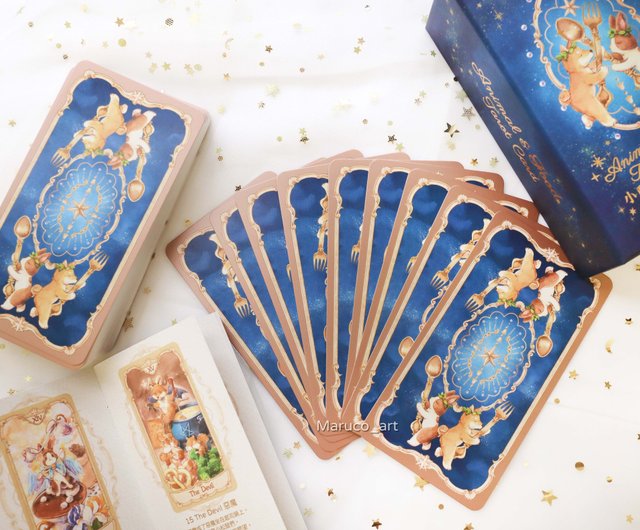 台湾 小動物と美食のタロットカード 78枚セットplus2枚動物 グルメ