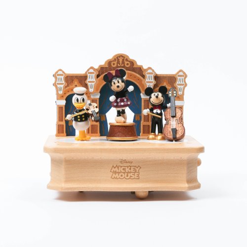 台湾 【レトロミッキー】ディズニー スイングターンテーブルオルゴール