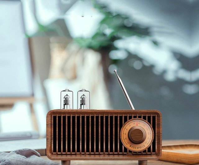 10%OFF】レトロなデザインの真空管ラジオ ワイヤレス Bluetooth