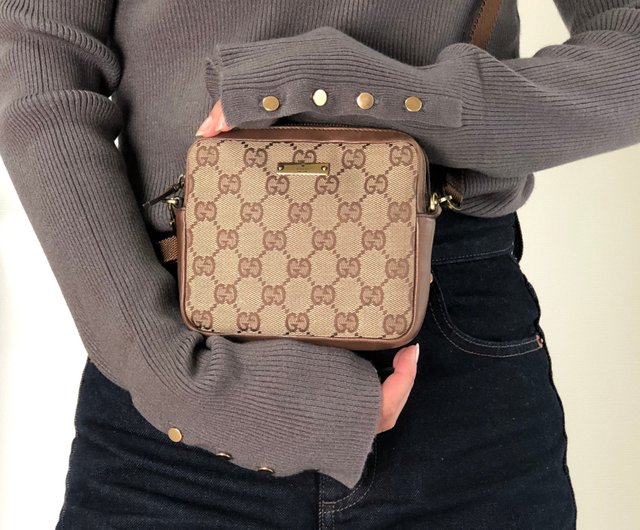 日本直送 名牌中古包 】GUCCI グッチ ショルダーバッグ ベージュ GG