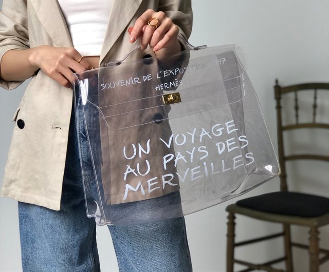 日本直送 名牌中古包 】HERMES エルメス ケリー ハンドバッグ 透明