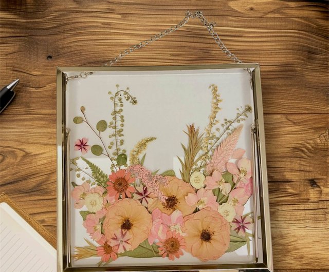 台湾 押し花フォトフレーム/押し花デコレーション/フラワー