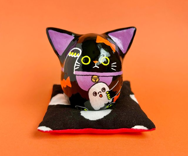 招き猫猫 【大】ハロウィン 黒猫 megumix | 置物 - Pinkoi