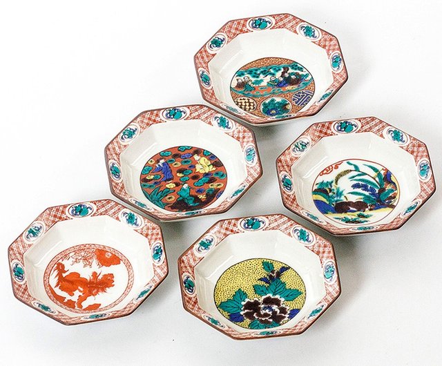 日本輸入九谷焼時代絵付け八角和風味皿小皿家庭用浸漬皿醤油皿食器