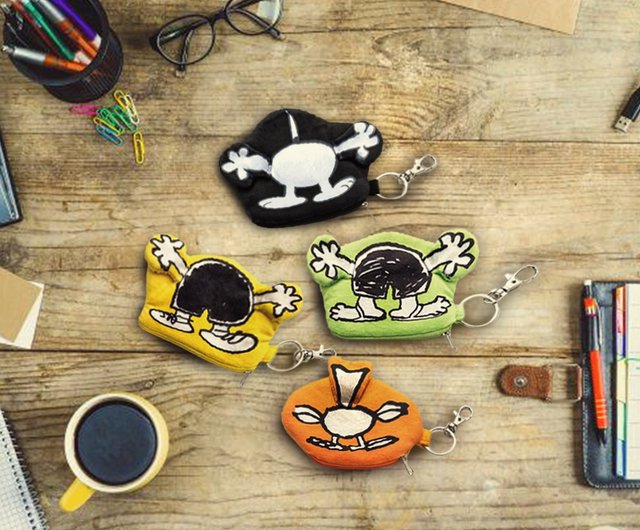 台湾 おしり両面異素材キーケース＆イヤホンケース - ウッドストック