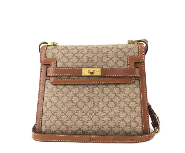 日本直送 名牌中古包 】CELINE セリーヌ マカダム ターンロック