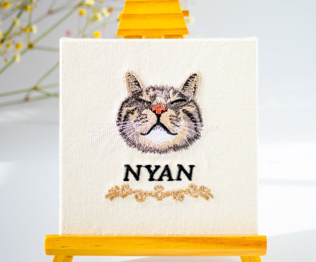 デジタル】キジトラ猫のミシン刺繍デザイン コイトネコ | その他 - Pinkoi