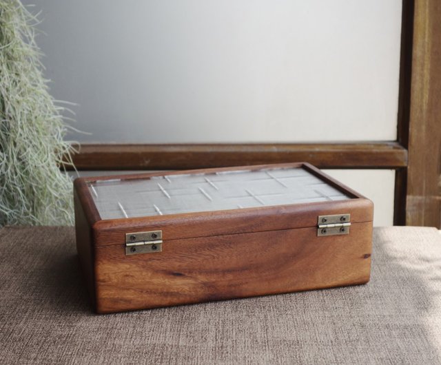 木箱 コレクション箱 岩石 石アート 化石 作品 陶器 収納 収集 整理 箱