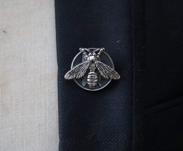 シルバーミツバチレトロブローチ紳士ブローチメタル edison | ブローチ