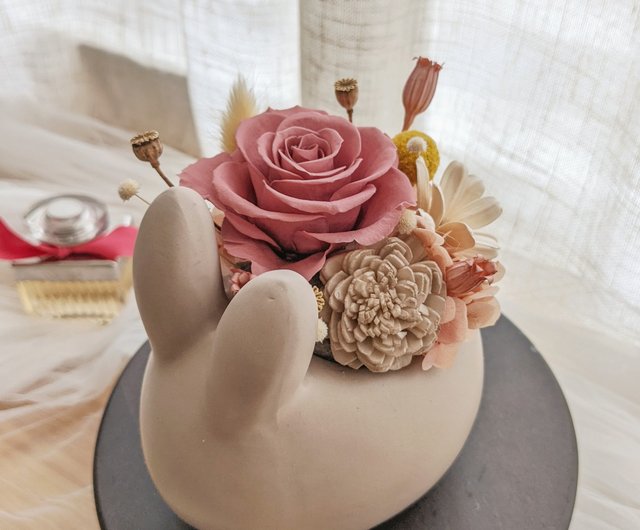 台湾 【オーダーメイド】うさぎ仙仙鉢花仙仙薔薇/うさぎフラワー