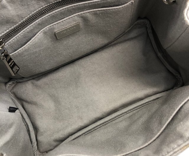 日本直送 名牌中古包 】PRADA プラダ カナパ ハンドバッグ グレー