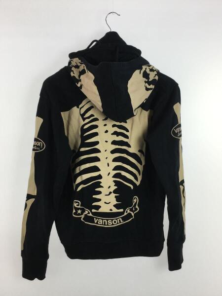 vanson スカルデザイン フード付きニットパーカー L VANSON(バンソン