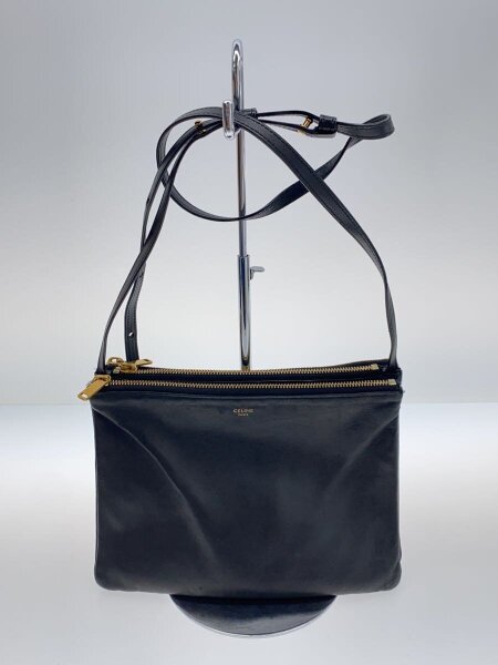 CELINE(セリーヌ) / ショルダーバッグ/レザー/BLK/トリオラージ