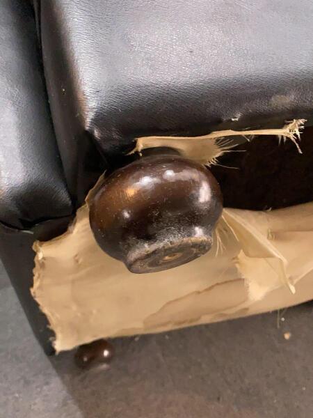 karimoku(カリモク) / オールドカリモク/シングルソファ/レザー/BLK