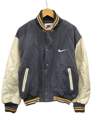 NIKE(ナイキ) / スタジャン/M/ウール/NVY/90s/ビックスウォッシュ/袖