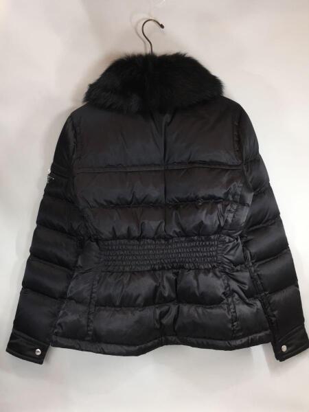 PRADA(プラダ) / ファー付 ダウンジャケット/44/ポリエステル/BLK