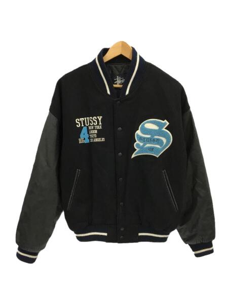 STUSSY(ステューシー) / 90s/old stussy/BIG4/スタジャン/L/ウール/BLK
