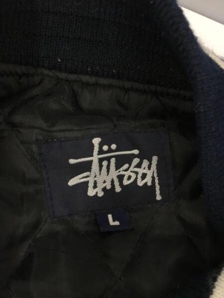 STUSSY(ステューシー) / 90s/old stussy/BIG4/スタジャン/L/ウール/BLK
