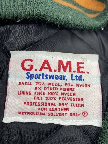 GAME sportswear(ゲームスポーツウェア) / スタジャン/バーシティ