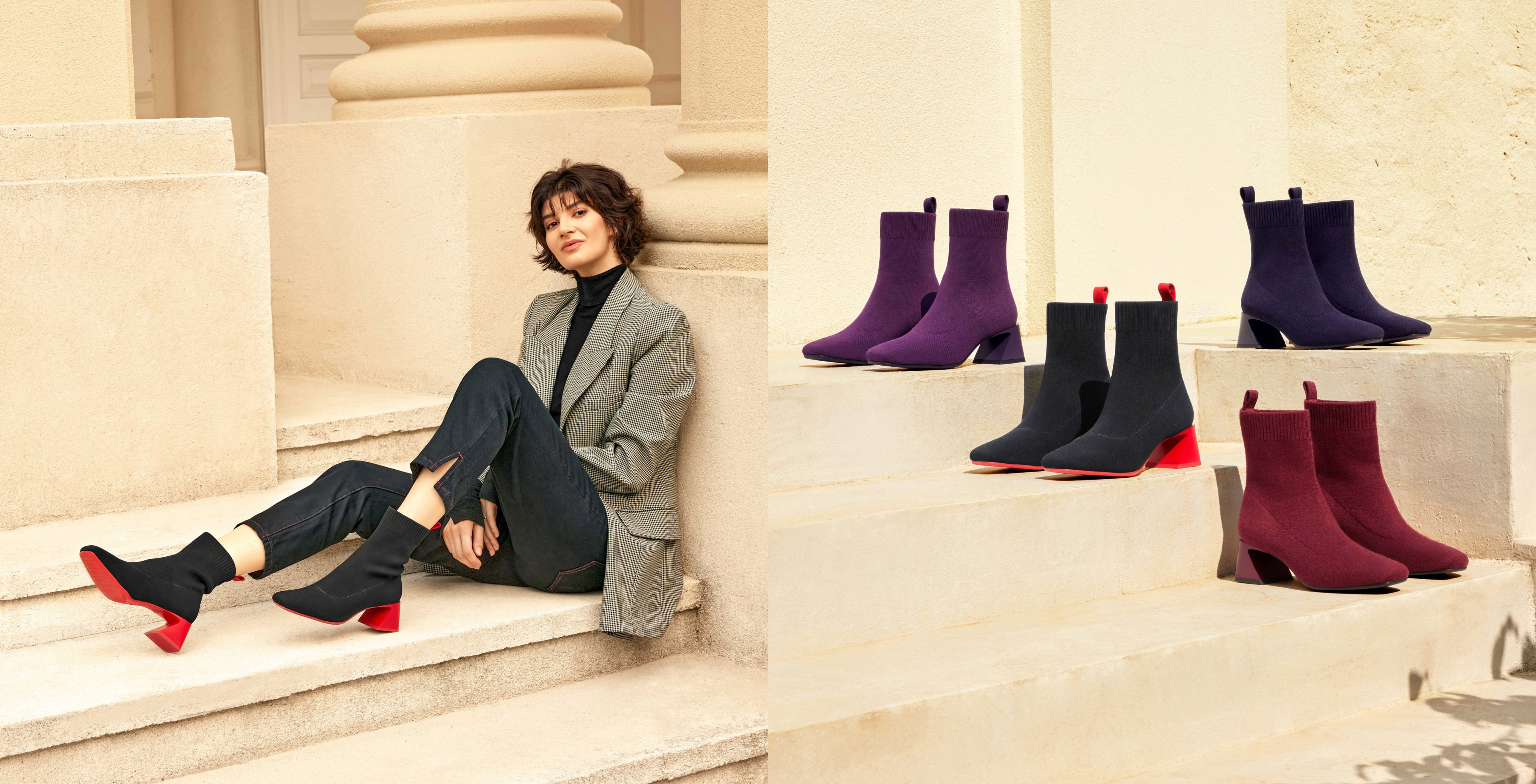 VIVAIA ビバイア Regina Pro ブーツEU37 23.5㎝ 黒 赤 Regina Pro