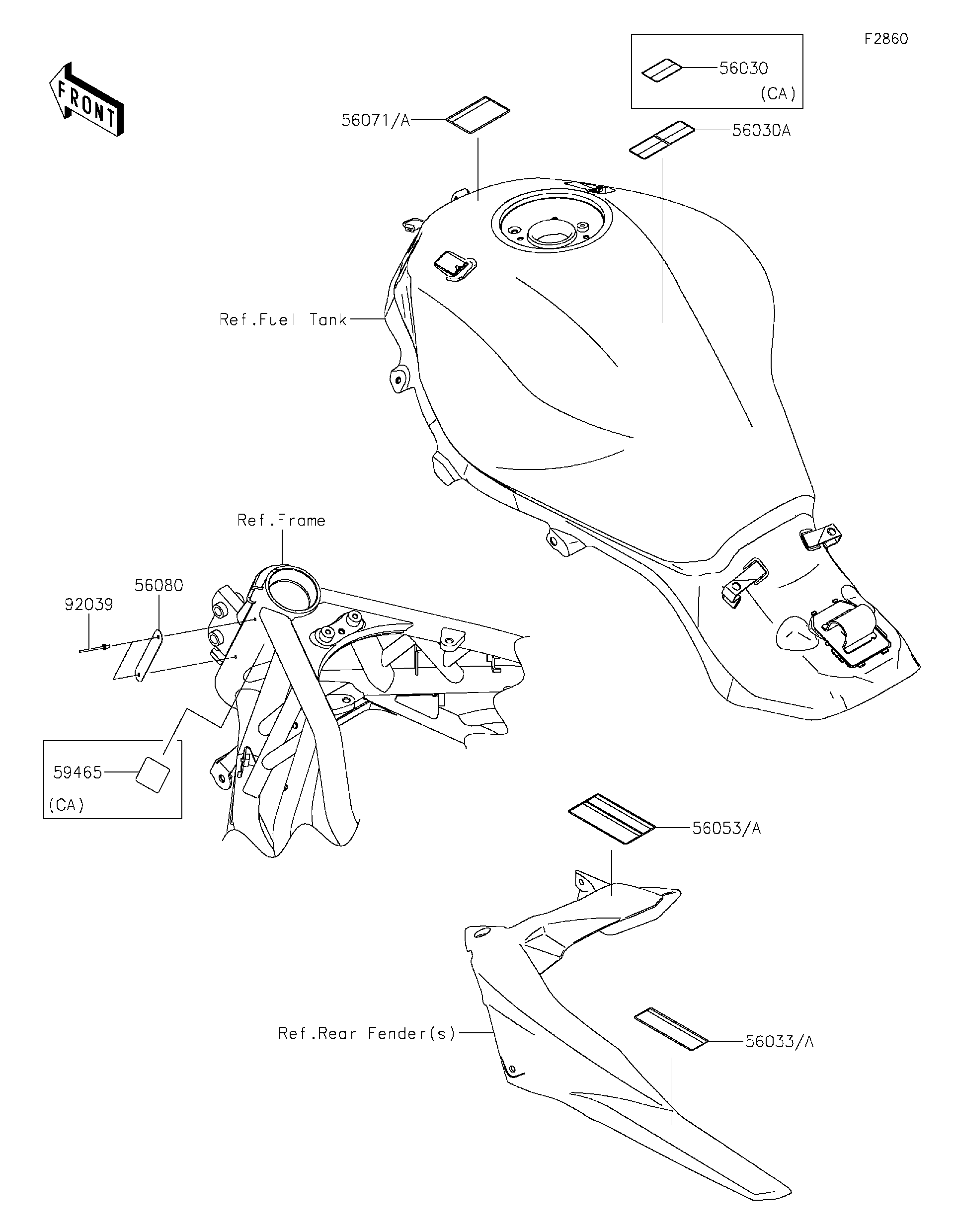 2025 Kawasaki NINJA H2® SX SE ABS (ZX1002RSFNL) Labels Motorcycles