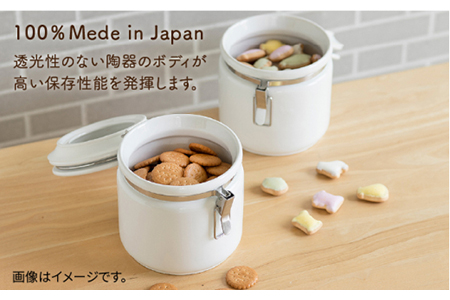 美濃焼】ラウンドキャニスターセットA ホワイト【ZERO JAPAN