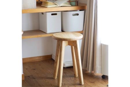 インテリア 天然木 栗の木のスツール 丸型スツール 無垢材 ウッド