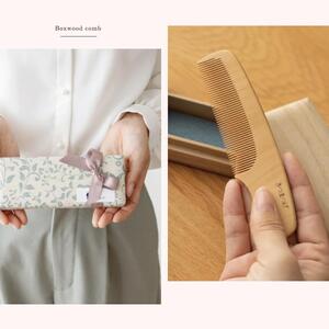 大阪府知事指定伝統工芸品】薩摩つげ櫛てつきぐし4寸5分（桐箱入り