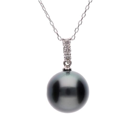 星朧】ブラックパール（タヒチ 黒蝶真珠） 10mm セミラウンド