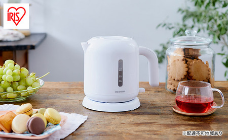 ケトル 電気 IKEB-800-W ホワイト ベーシックタイプ アイリスオーヤマ
