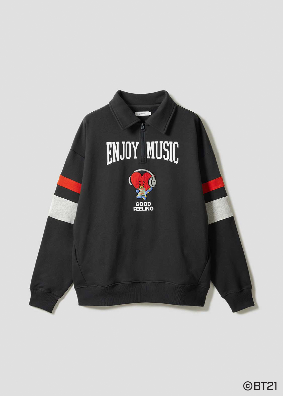 ENJOY MUSIC｜ハーフジップスウェット｜ユニセックス｜グラニフ