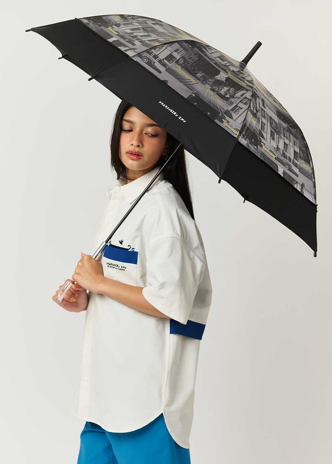 ナガスギルイヌインザシティー｜長傘｜ユニセックス｜グラニフ(graniph