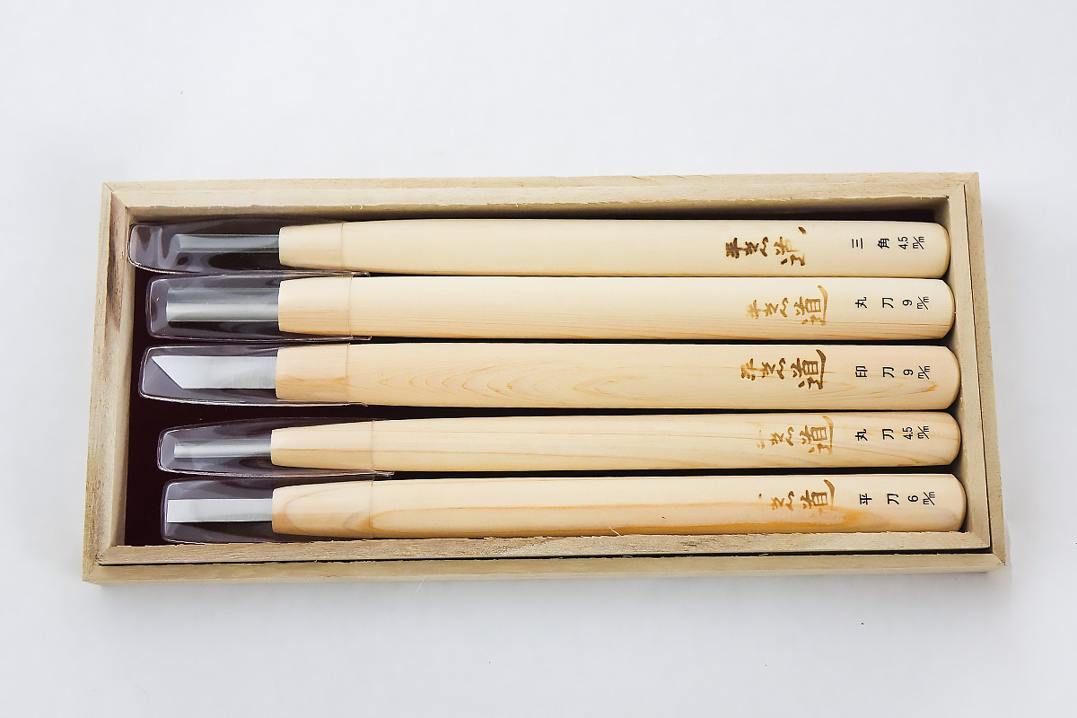 Michihamono Carving Knife Set of 5 - HIDA TOOL