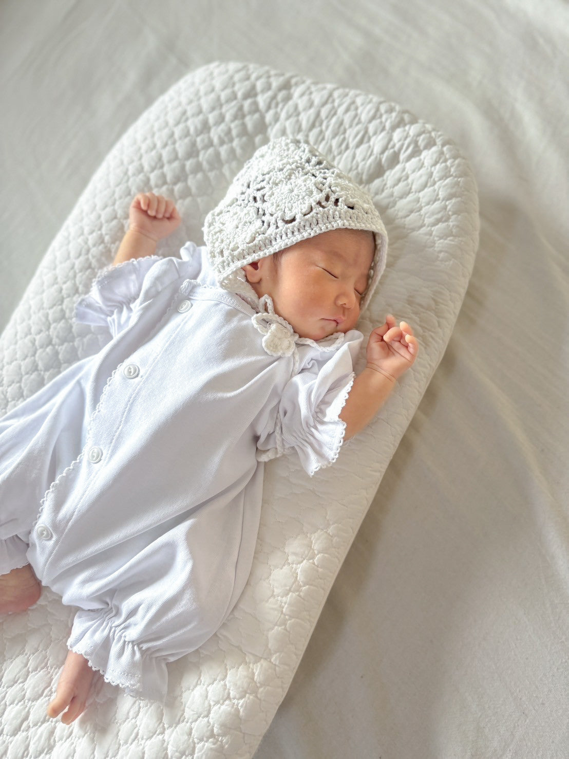 monbebe / handmade cotton bonnet (新生児から) – ciel de bébé