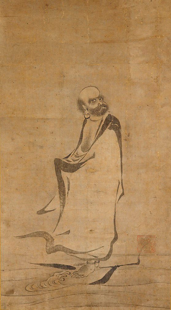 祖栄筆 蘆葉達磨図（そえいひつ ろようだるまず） | 神奈川県立歴史博物館