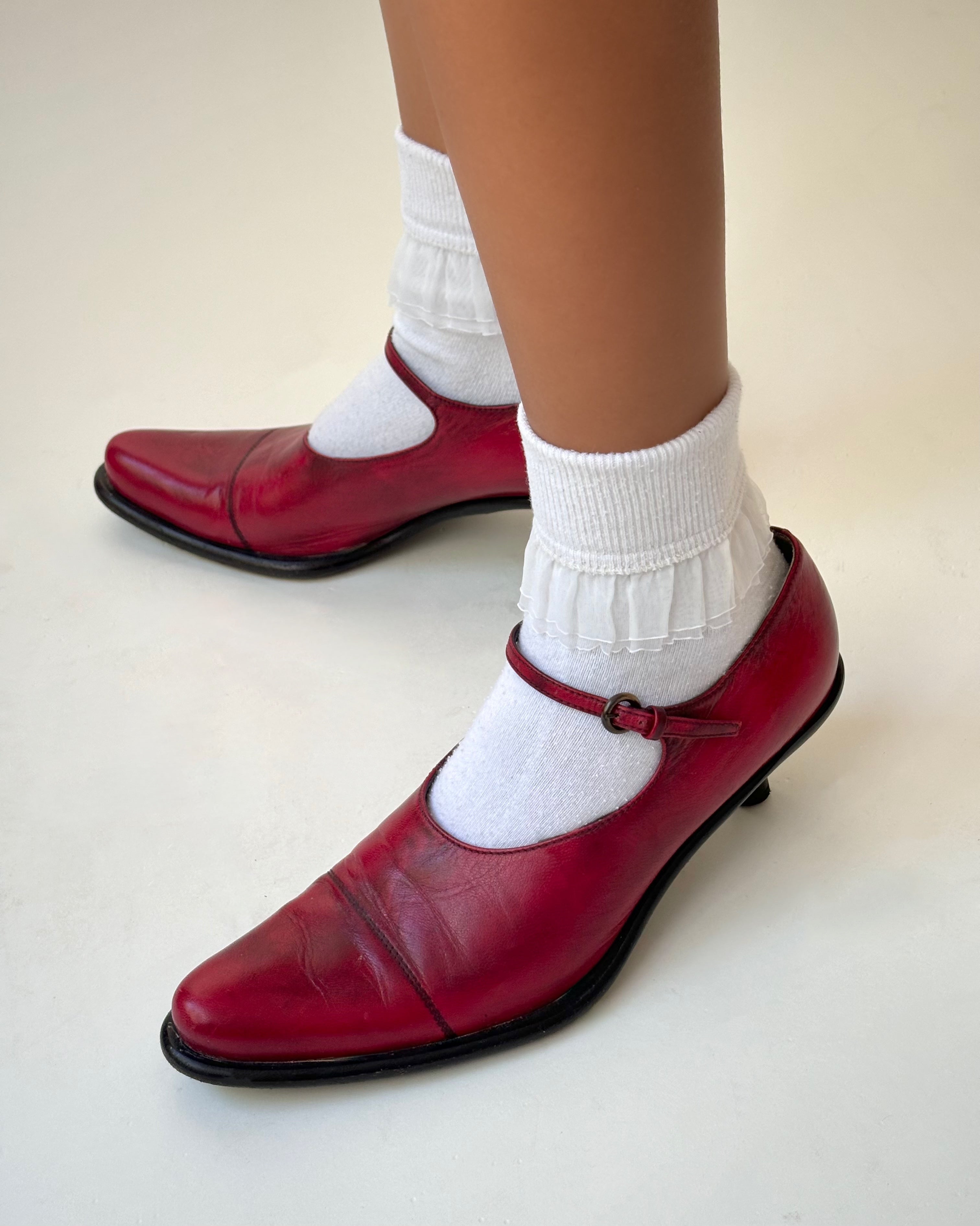 90s Miu Miu Red Mary Janes – Choux Louise