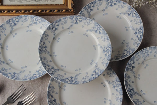 フランスアンティーク陶器リュネヴィル小鳥と植物の可愛いソーサー