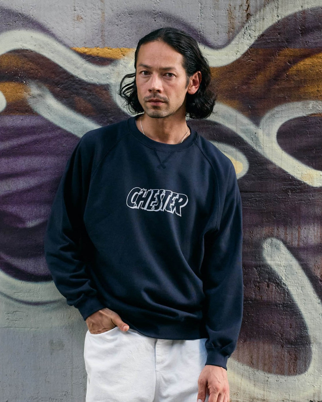 ラグランスリーブロゴスウェット -Philip-【予約販売3月上旬～中旬入荷