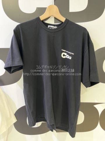 CDGコムデギャルソン アシンメトリー ドッキングTシャツ-ノーマル
