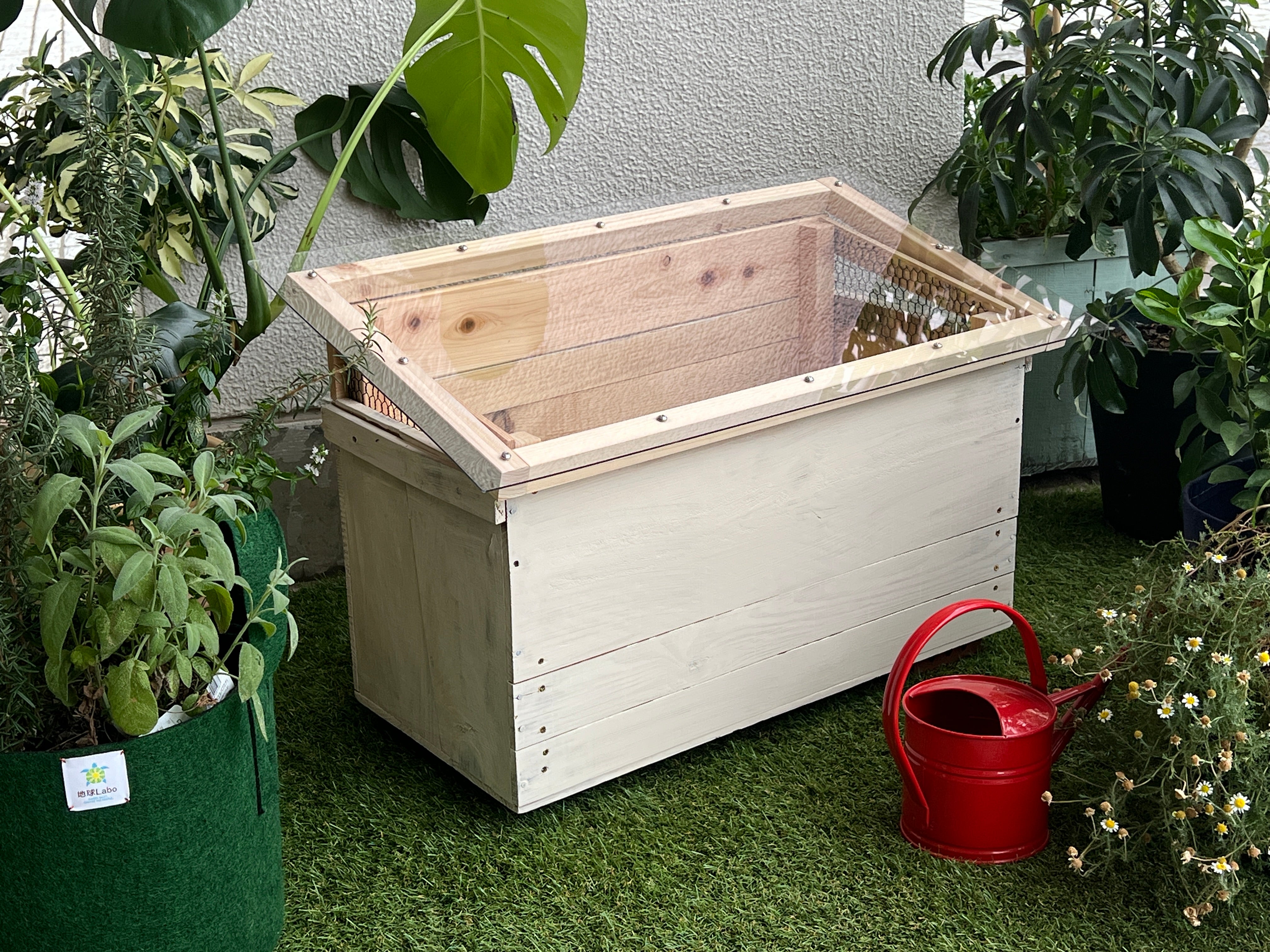 キエーロ りんご箱コンポスト（サイド網付き）平板バージョン 3色展開