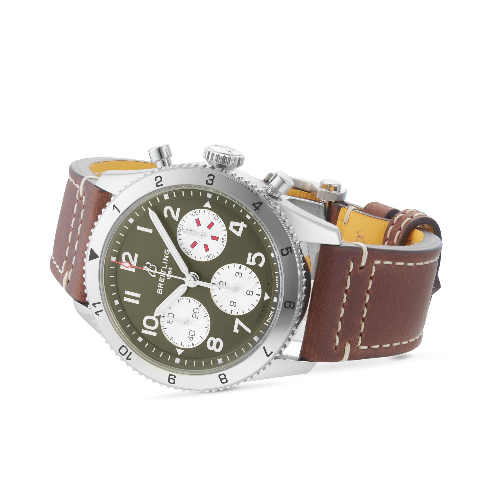 Breitling Classic AVI Chronograph 42 Curtiss P-40 Warhawk Leather