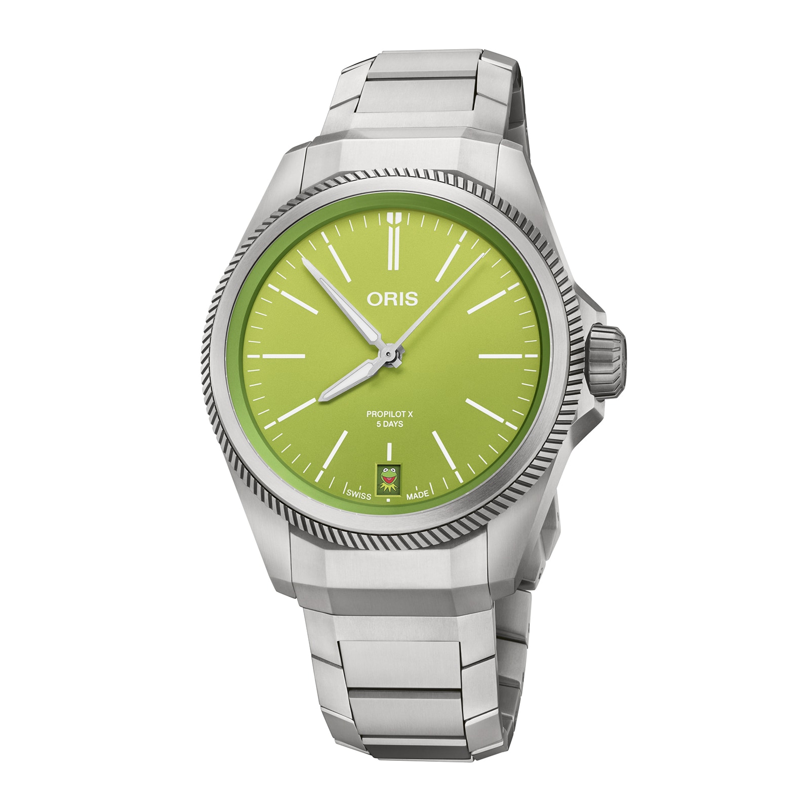 Oris Pro Pilot X 39mm Mens Watch - Kermit Edition© 01 400 7778