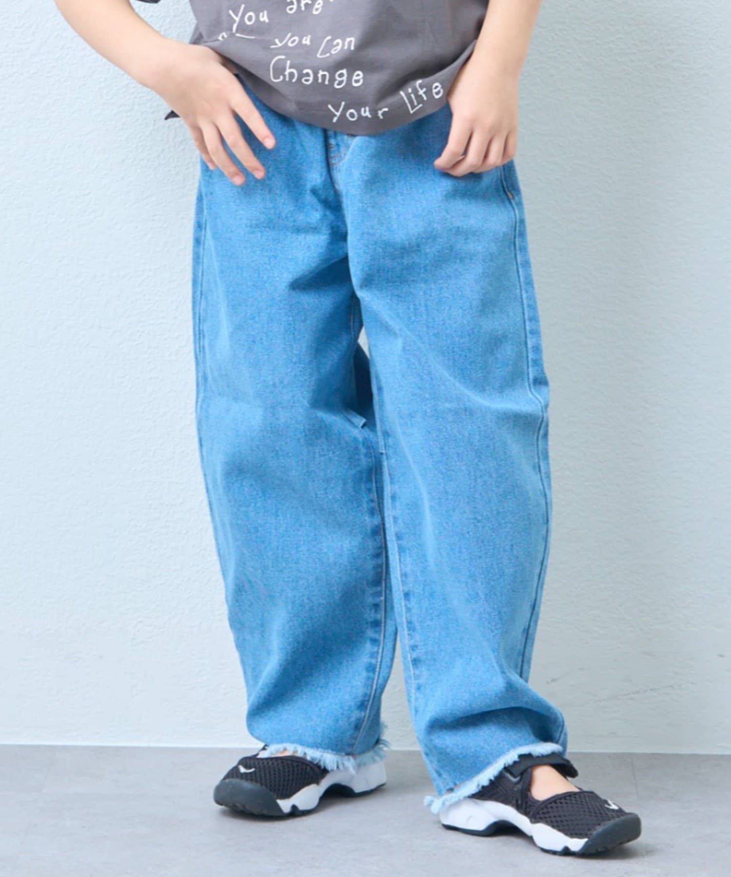 KIDS】【TYPY DENIM】甘織り裾フリンジカーブデニム | CIAOPANIC TYPY