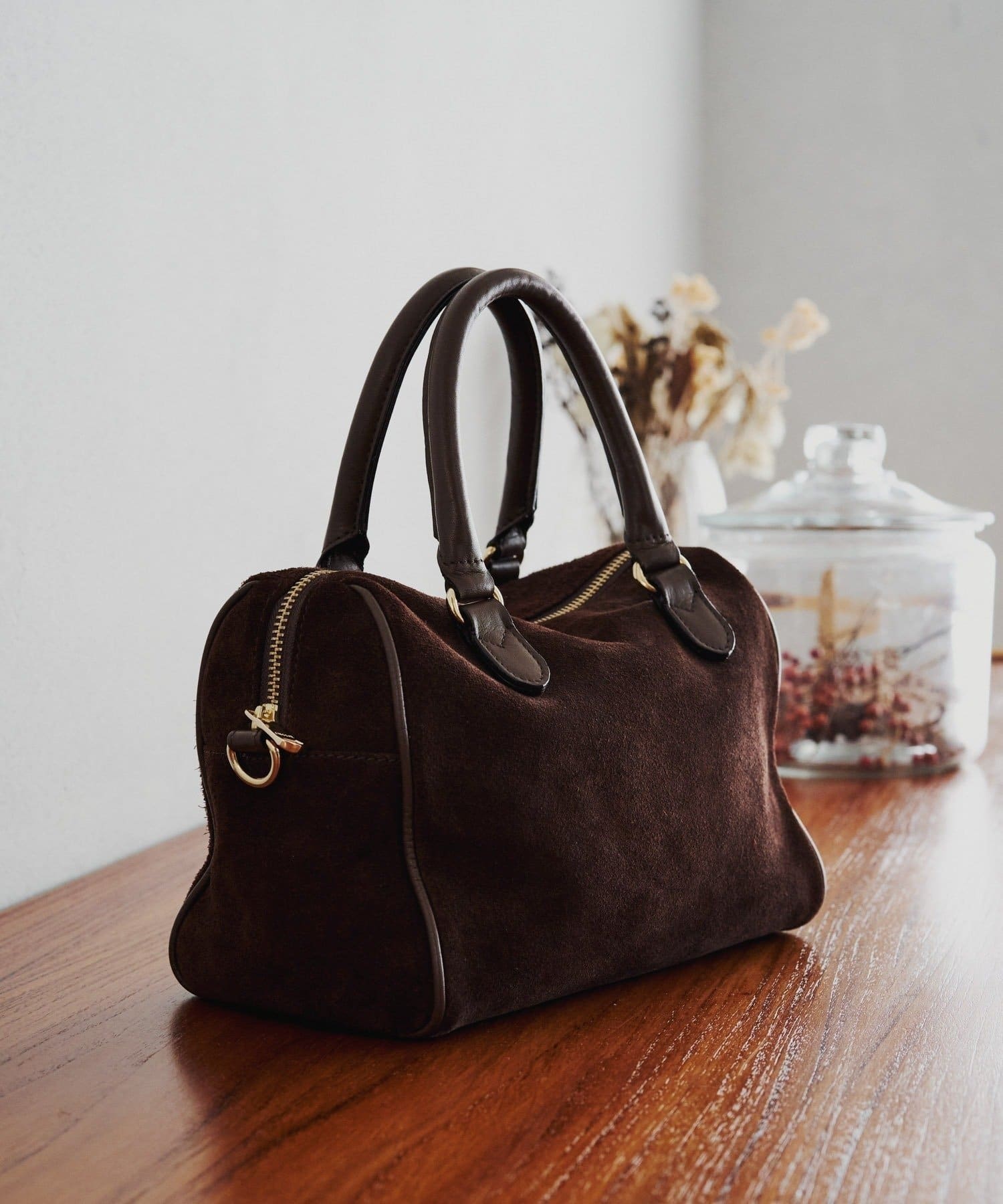 WEB限定カラーあり］スエード2WAYミニボストンバッグ | russet