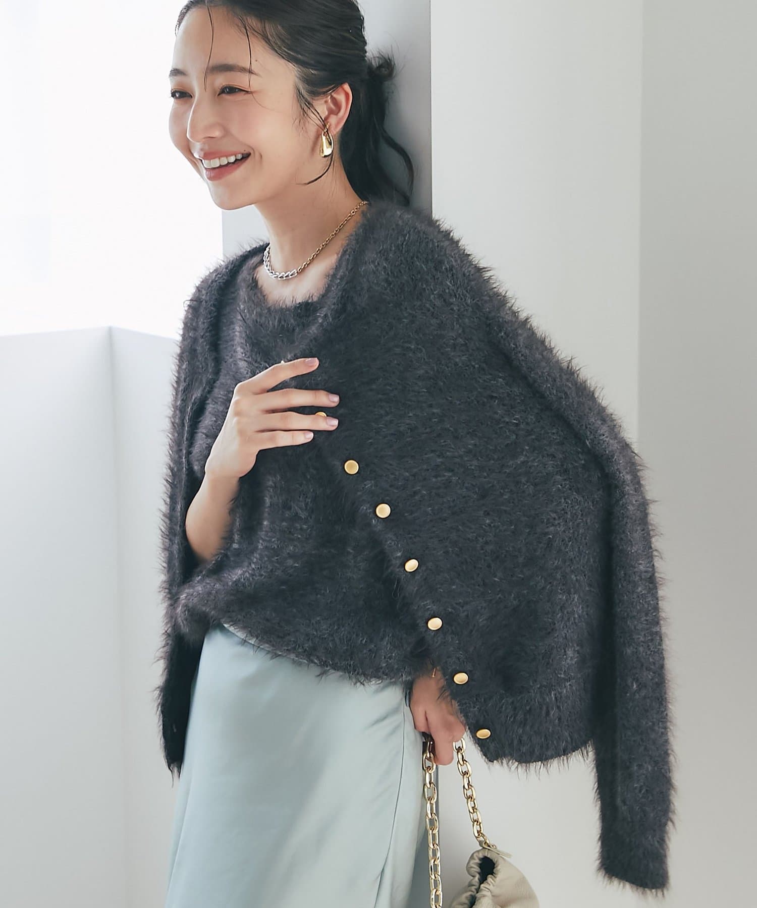 アンサンブル可】ヘアリーフェザーカーディガン | La boutique BonBon