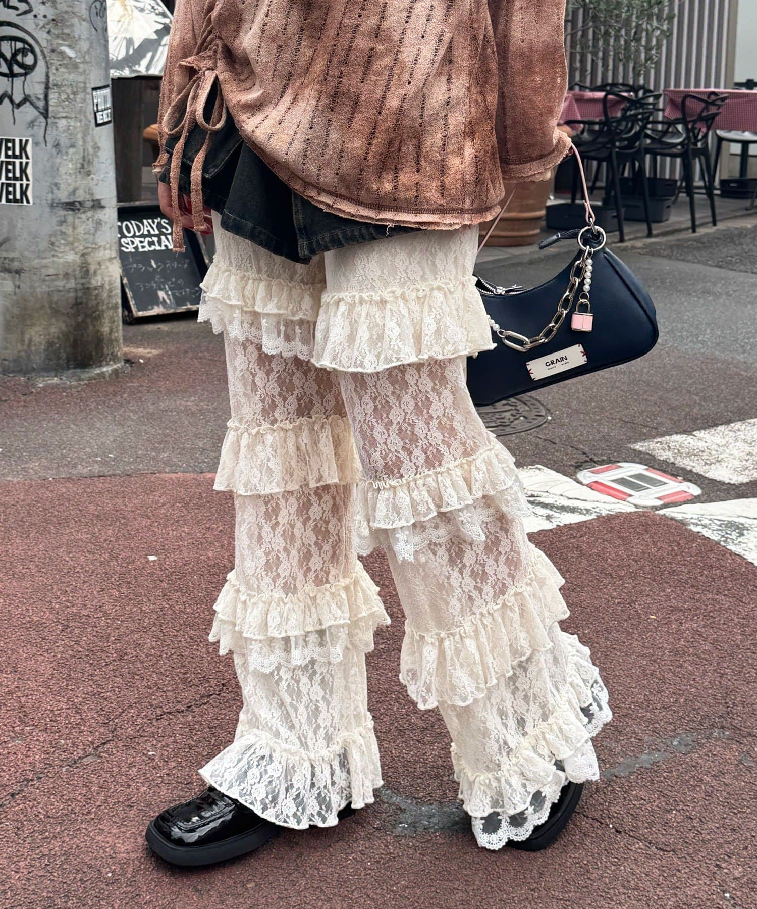 追加販売】ティアードレースフレアレイヤードフリルパンツ | CIAOPANIC